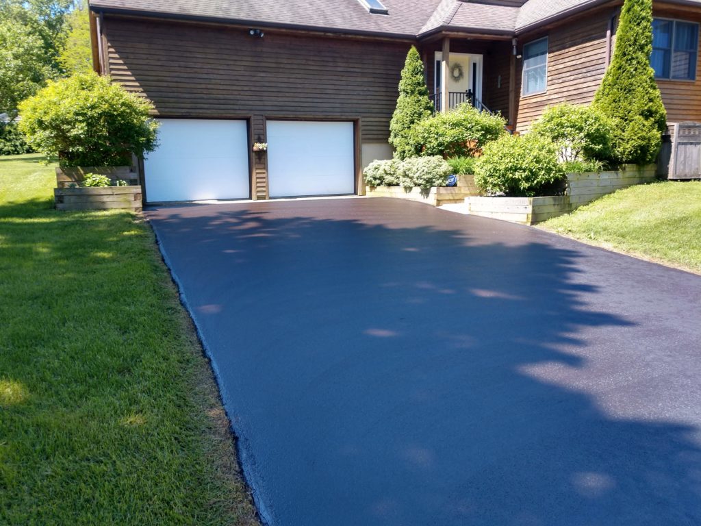 driveway seal coat of residential home