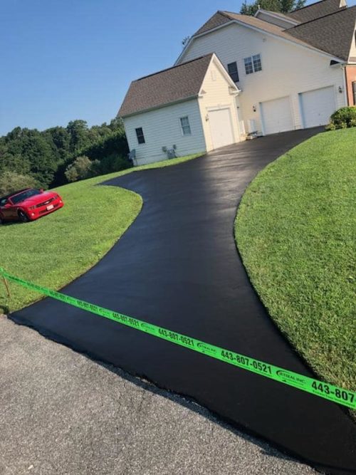 Seal Coating in Harford County Photo - Fresh Sealcoated Driveway