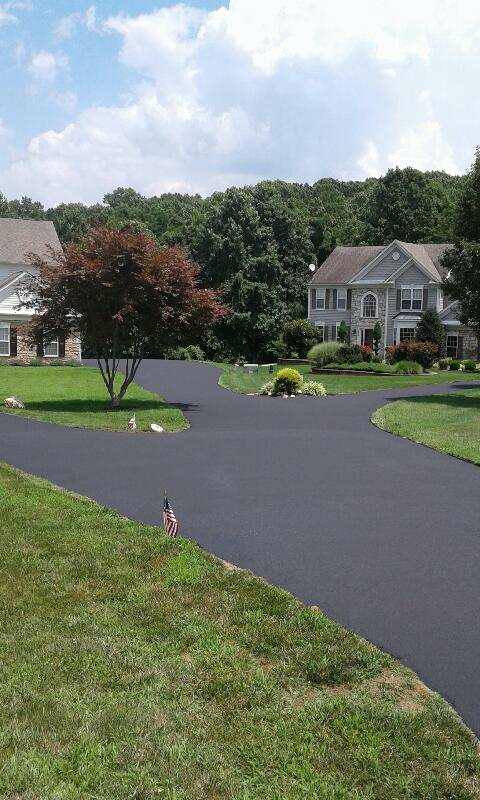 Seal Coating in Harford County Photo - Shared Driveway with Seal Coating