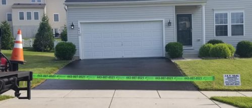 Seal Coating in Harford County Photo - Two Car Driveway