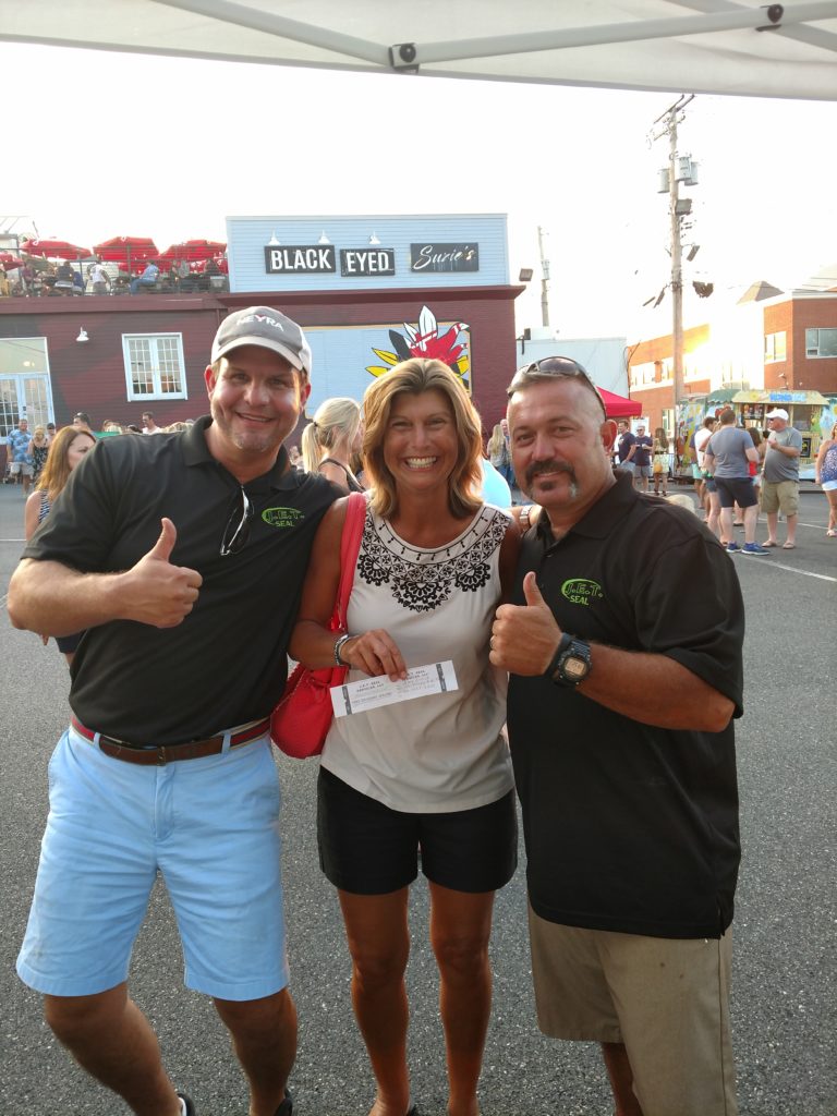 Phil Scott Jr, Wayne Goddard, and Amy Grace (winner of raffle)